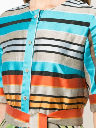 Shop Mary Katrantzou Long Striped Shirt Dress In Multicolour