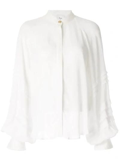 Shop Aje Acacia Blouse In Ivory