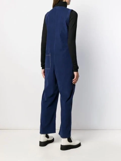 Shop Sara Lanzi Wide Leg Jumpsuit In Blue