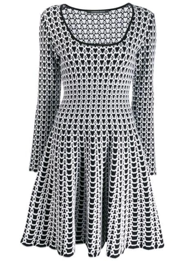 Shop Antonino Valenti Graphic Print Dress In Black