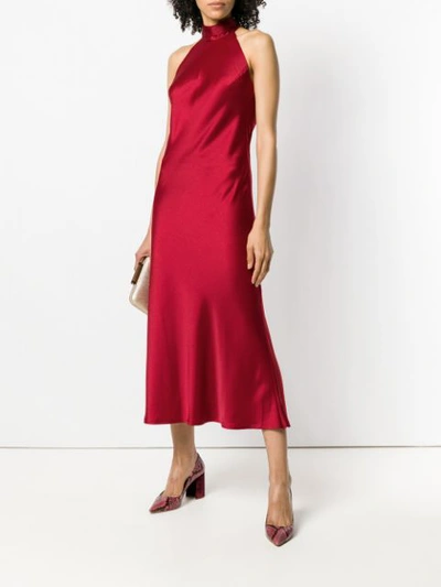 Shop Galvan Sienna Midi Dress In Red