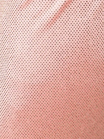 Shop Versace Crystal-embellished Fitted Halterneck Dress In Pink