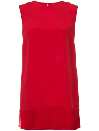 Shop Adam Lippes Relaxed-fit Tunic Top - Red