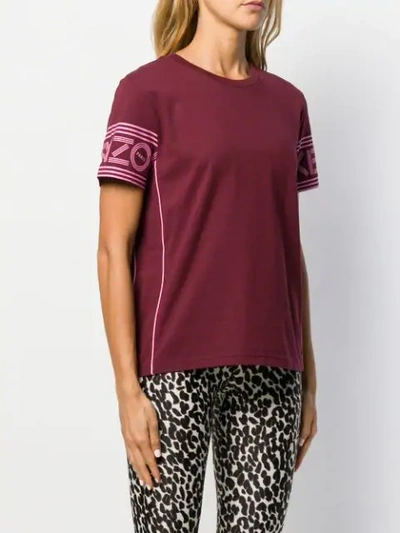 Shop Kenzo Logo Sleeve T-shirt In Red