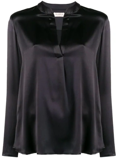 sheen V-neck blouse
