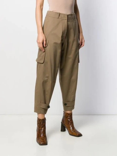 Shop Antonio Marras Cropped Loose-fit Trousers In Brown