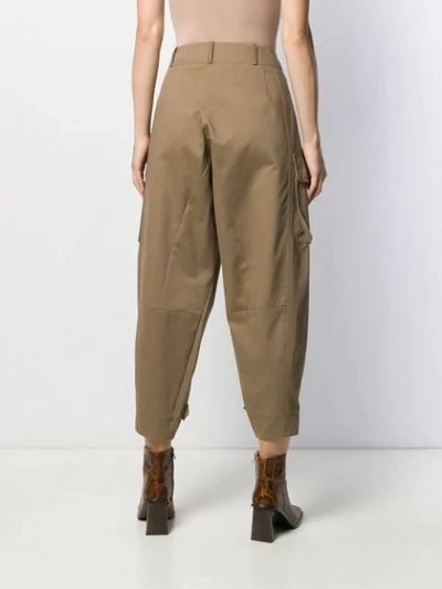 Shop Antonio Marras Cropped Loose-fit Trousers In Brown