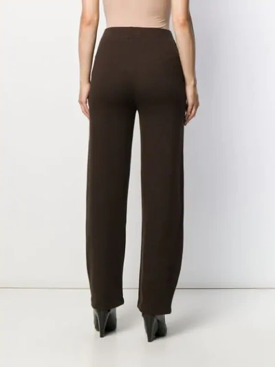 Shop Lemaire Straight Trousers In Brown