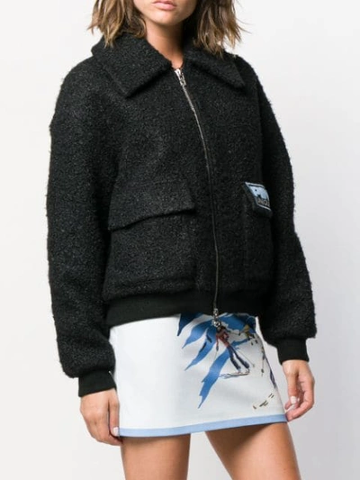 Shop Pinko Uniqueness Bomber Jacket In Black