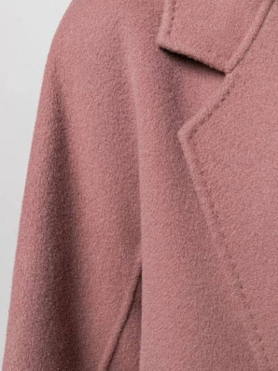 Shop Arma Wool Belted Wrap Coat In Pink