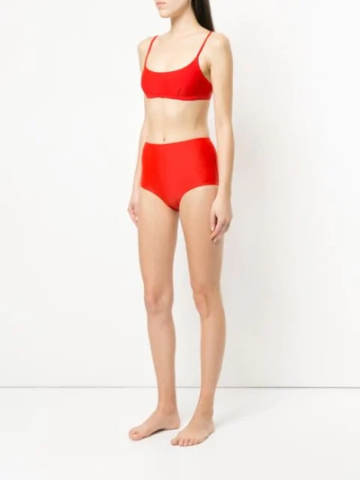 Shop Matteau The Crop Bikini Top - Farfetch In Red