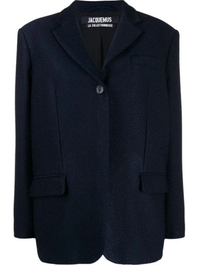 Shop Jacquemus 'la Veste Moyo' Jacke In Dark Navy