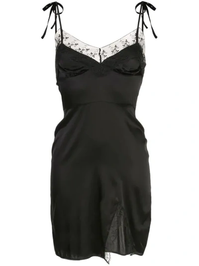 Shop Cynthia Rowley 'elizabeth' Camisole-kleid Mit Spitzenborte In Black