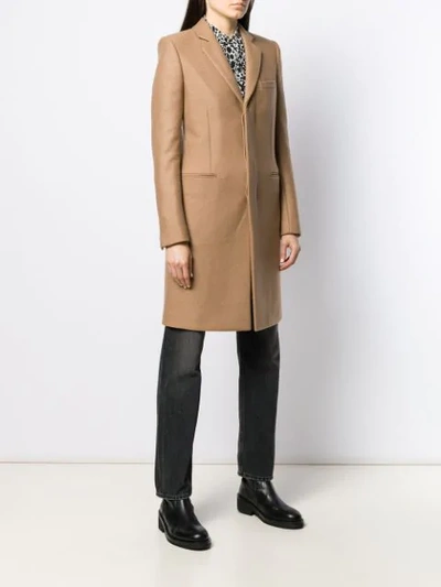 SAINT LAURENT ABRIGO CAMEL WOOL COAT - 大地色