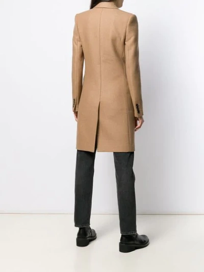 SAINT LAURENT ABRIGO CAMEL WOOL COAT - 大地色