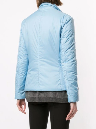 Shop Theory Blazer Puffer Jacket In Blue