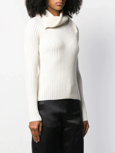 Shop Y/project Ribbed Knit Sweater In White