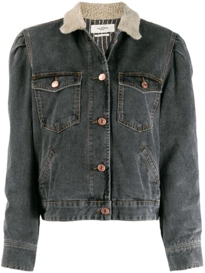 Shop Isabel Marant Étoile Nolinea Denim Jacket In Faded Black