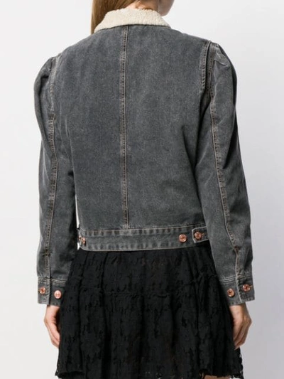 Shop Isabel Marant Étoile Nolinea Denim Jacket In Faded Black