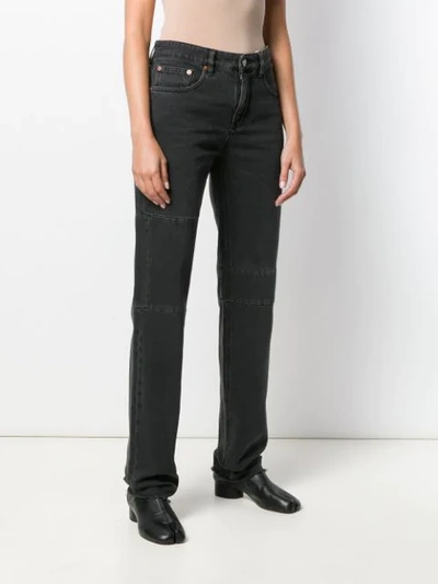 Shop Mm6 Maison Margiela Straight-leg Jeans In Black