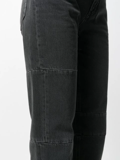 Shop Mm6 Maison Margiela Straight-leg Jeans In Black