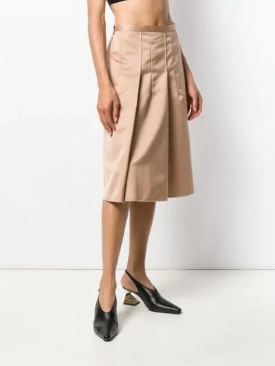 Shop N°21 Box Pleat Skirt In Pink