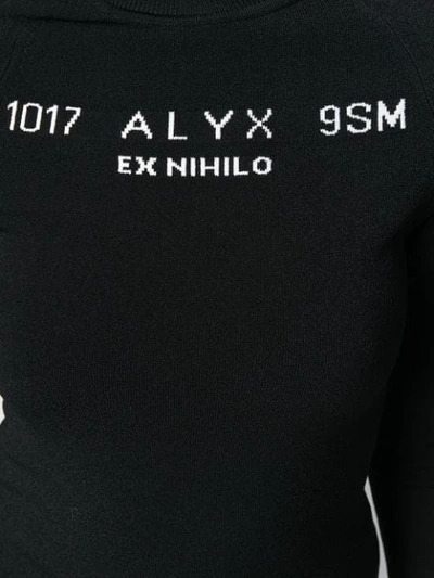 Shop Alyx Logo Intarsia Jumper In Black