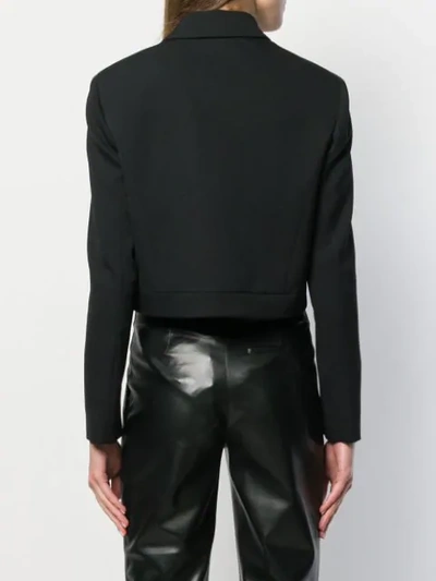 Shop Versace Medusa Head Cropped Jacket In Black