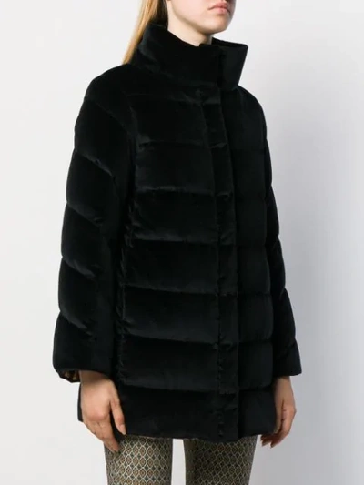 Shop Etro Padded Midi Coat In 1 Black