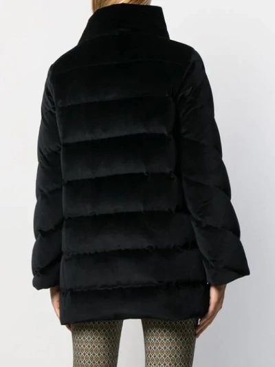 Shop Etro Padded Midi Coat In 1 Black