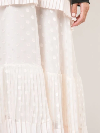 Shop Zimmermann Pleated Tier Skirt - White