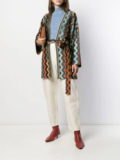 Shop Missoni Zig-zag Knit Cardigan In Sm0tt