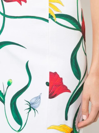 Shop Carolina Herrera Off The Shoulder Floral Gown - White