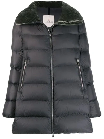 Shop Moncler Padded Coat In 921 Grey