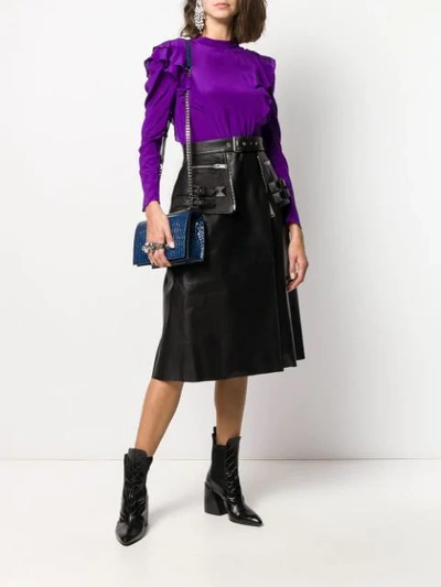 BIKER-STYLE MIDI SKIRT