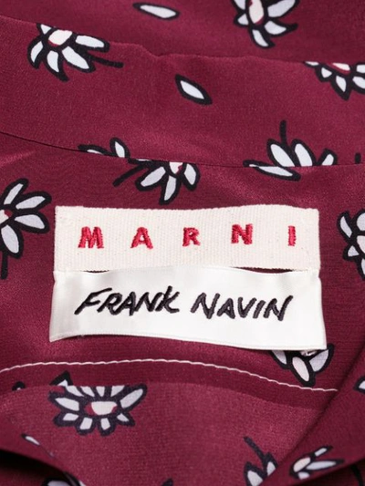 Shop Marni Floral Print Blouse - Red