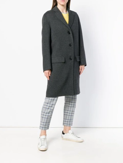 Shop Sofie D'hoore Straight Fit Coat - Grey