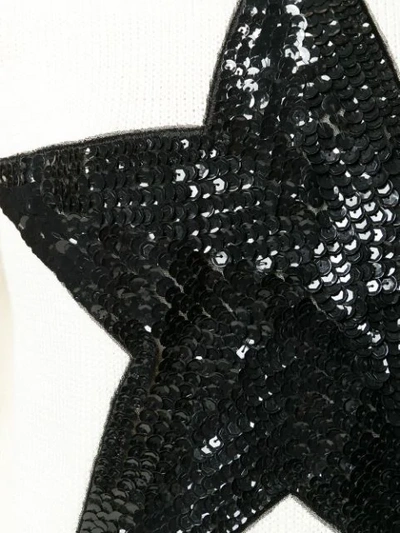 Shop P.a.r.o.s.h Sequinned Star Jumper In White