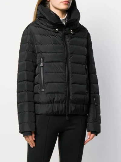 Shop Moncler Padded Long Sleeve Jacket In Black