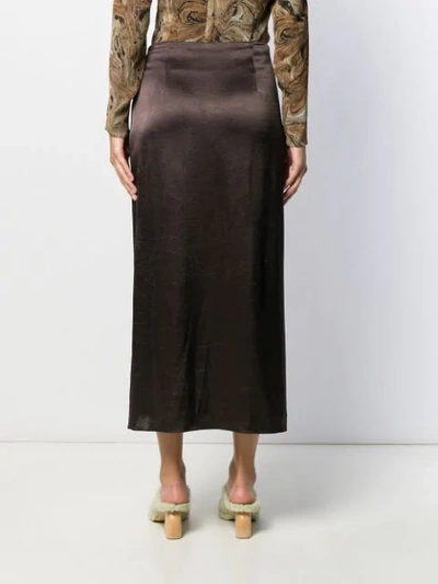 Shop Nanushka Sarong Skirt In Brown