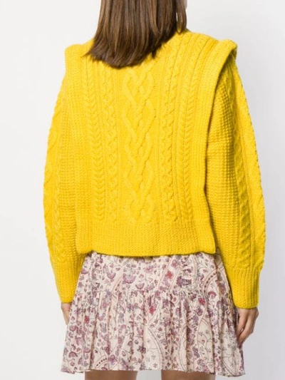 Shop Isabel Marant Étoile Cable Knit Jumper In Yellow