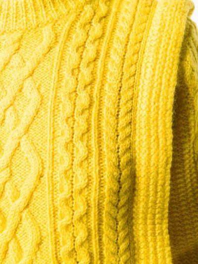 Shop Isabel Marant Étoile Cable Knit Jumper In Yellow