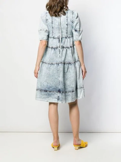 Shop Ulla Johnson Devi Denim Dress In Acid