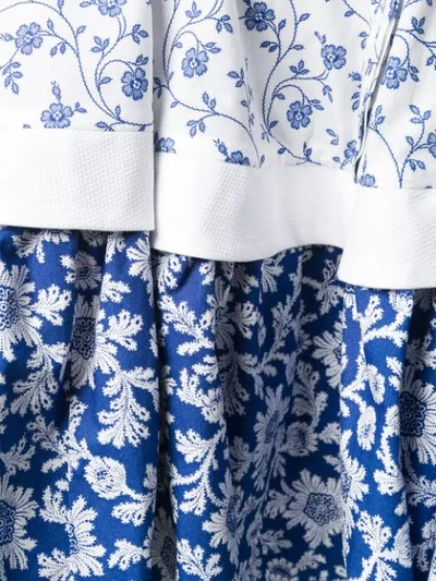 Shop Alexander Mcqueen Victorian Floral Dress In Blue