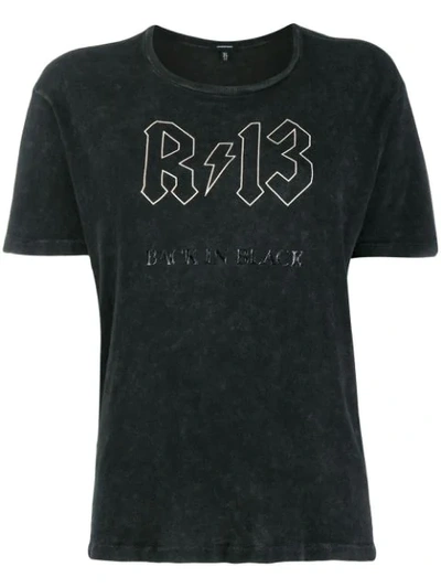 Shop R13 Short Sleeved T-shirt In Black