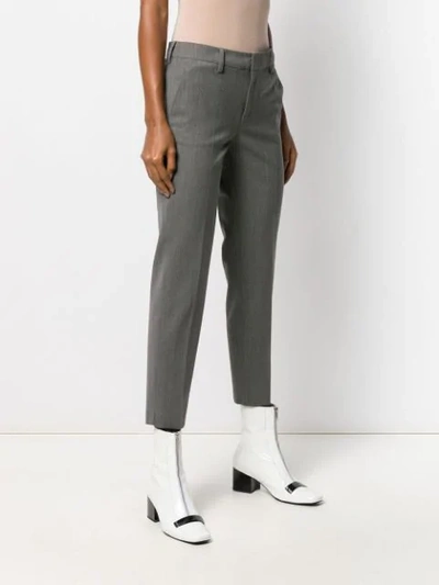 Shop Pt01 Cropped Tailored Trousers In Grey