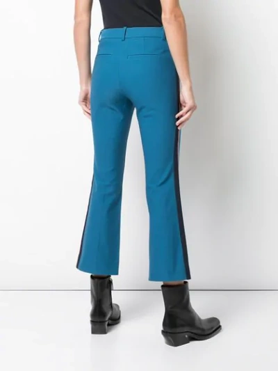 Shop Derek Lam 10 Crosby Side Panelled Flared Trousers In Blue