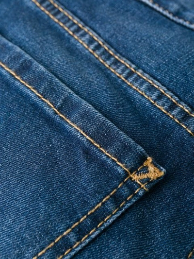 Dsquared2 Logo Patch Cropped Jeans In Blue