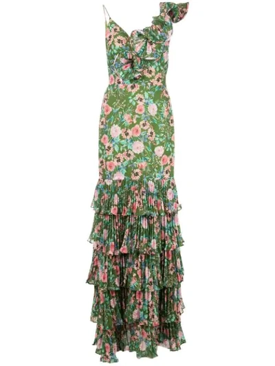 Shop Amur Esme Gown In Green