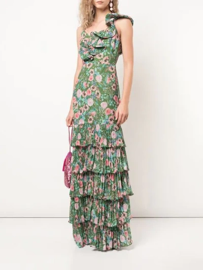 Shop Amur Esme Gown In Green